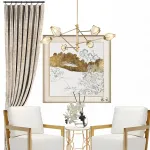 Люстра на штанге Harlow Spoke Chandelier White
