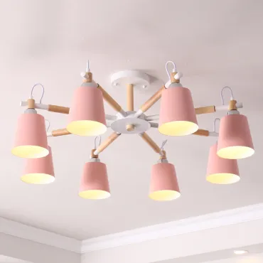 Потолочная люстра VARDA 8 lamps Pink Потолочная люстра VARDA 8 lamps Pink