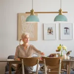 Подвесной реечный светильник NORWAY Light Green от ImperiumLoft