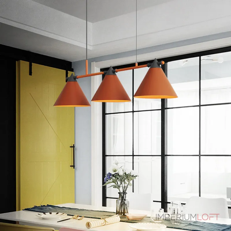 Подвесной реечный светильник CONE 4 Brown от ImperiumLoft