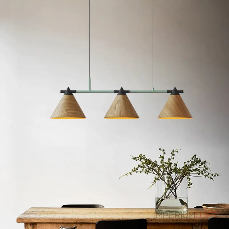 Подвесной реечный светильник CONE 4 Brown от ImperiumLoft