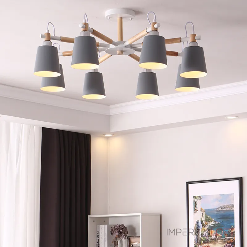 Потолочная люстра VARDA 8 lamps Grey Потолочная люстра VARDA 8 lamps Grey