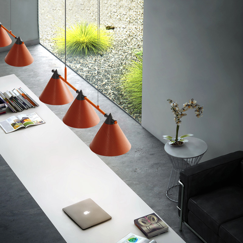 Подвесной реечный светильник CONE 4 Brown от ImperiumLoft