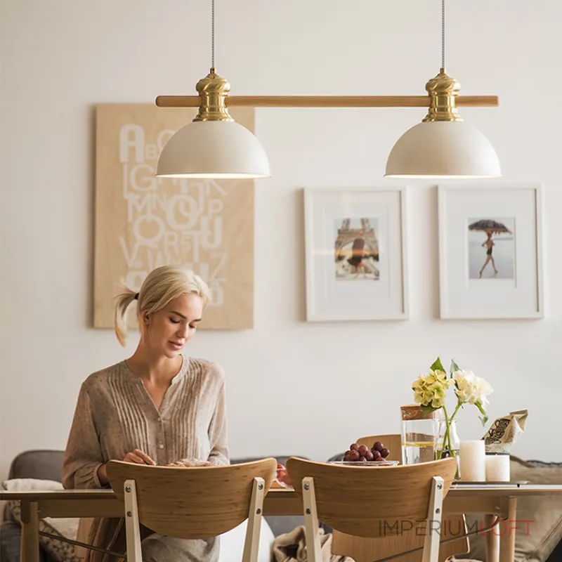 Подвесной реечный светильник NORWAY Light Green от ImperiumLoft