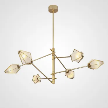 Люстра на штанге Harlow Spoke Chandelier White