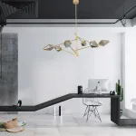 Люстра на штанге Harlow Spoke Chandelier White