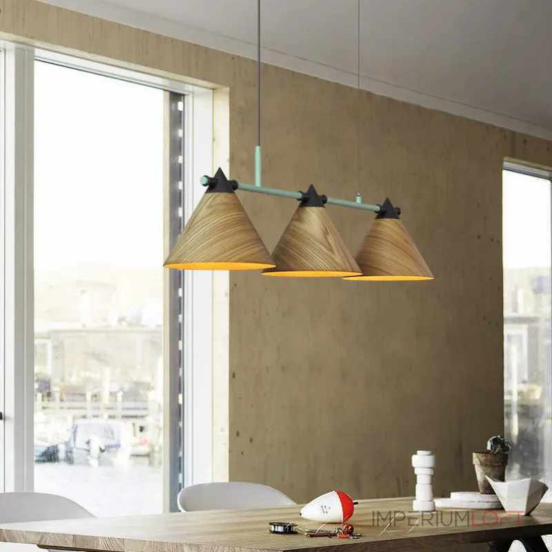 Подвесной реечный светильник CONE 4 Brown от ImperiumLoft