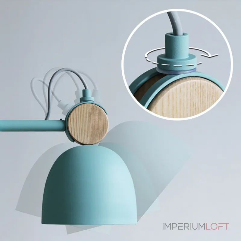 Люстра на штанге ROLLA 8 blueice