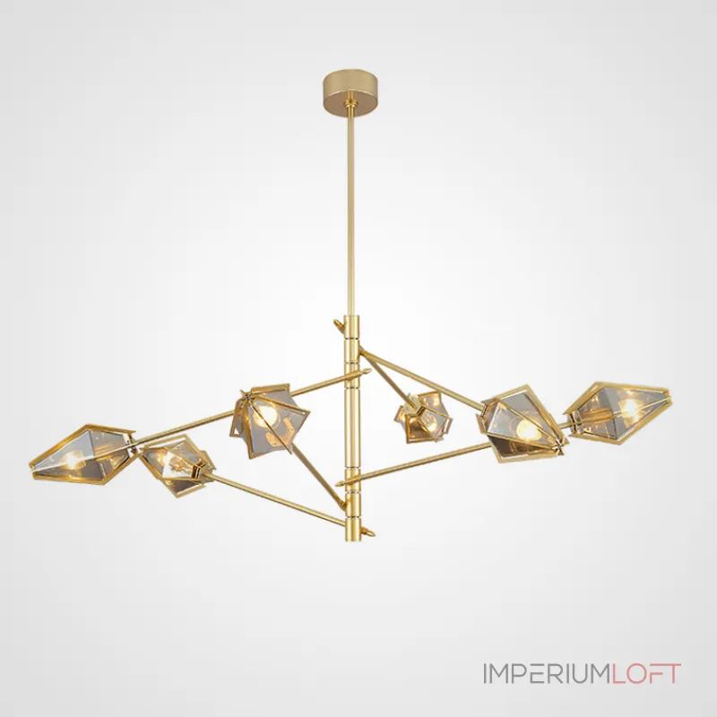 Люстра на штанге Harlow Spoke Chandelier Grey Люстра на штанге Harlow Spoke Chandelier Grey