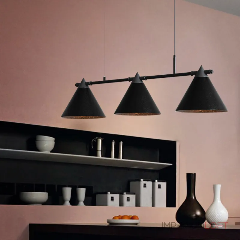 Подвесной реечный светильник CONE 4 Brown от ImperiumLoft