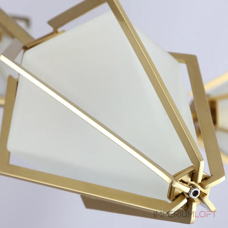 Люстра на штанге Harlow Spoke Chandelier White