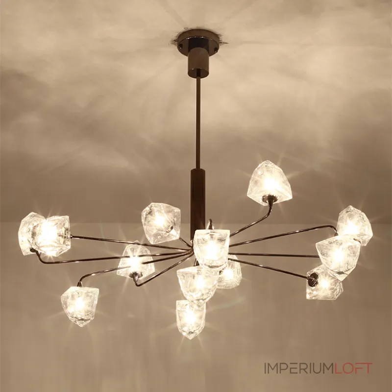 Люстра на штанге ICE 9 lamps Gold от ImperiumLoft