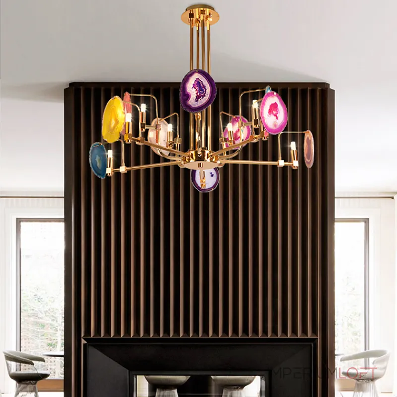 Люстра на штанге AGATE 4 Multicolored 10 от ImperiumLoft