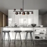 Подвесной реечный светильник CONNY L5 Light brown от ImperiumLoft