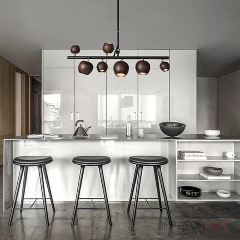 Подвесной реечный светильник CONNY L5 Light brown от ImperiumLoft