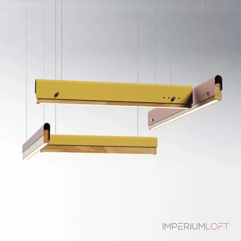 РЕЕЧНЫЙ ПОДВЕСНОЙ СВЕТИЛЬНИК BOOK 3 L90 Pink от ImperiumLoft