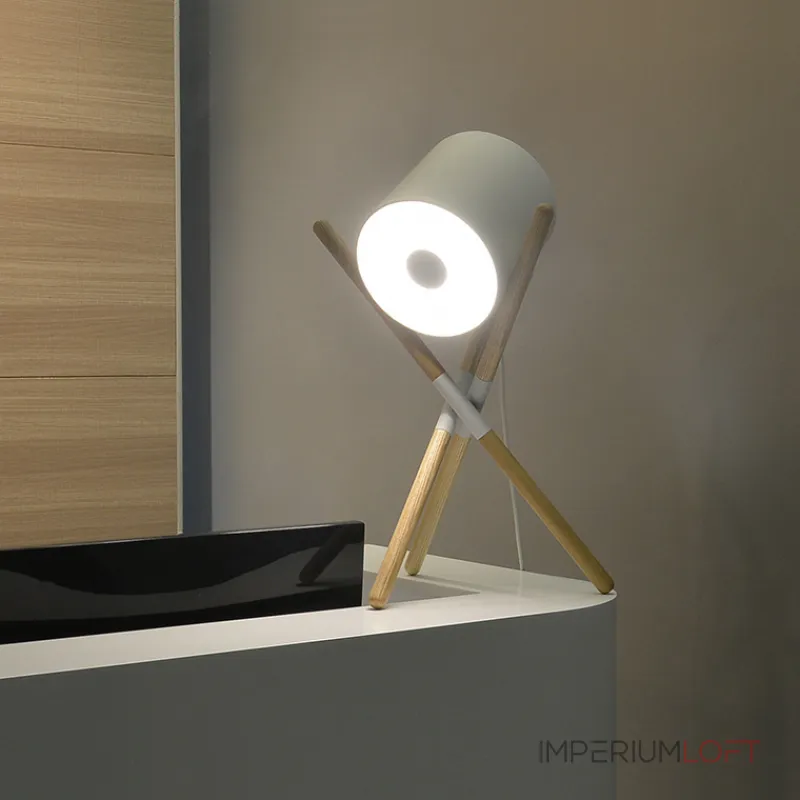 Настольная лампа SHIFT LAMP Dark Brown White от ImperiumLoft