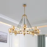 Подвесная люстра MONTALEMBERT by Studios 6 lamps Gold/Transparent