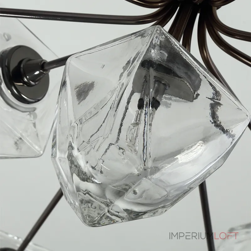Люстра на штанге ICE 9 lamps Gold от ImperiumLoft