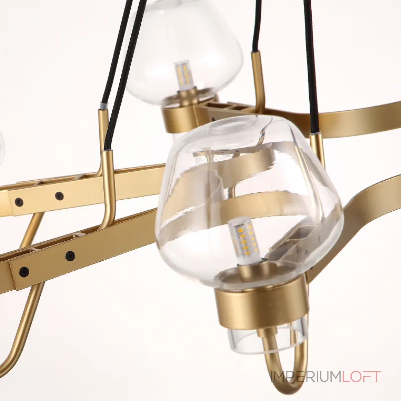 Подвесная люстра MONTALEMBERT by Studios 6 lamps Gold/Transparent
