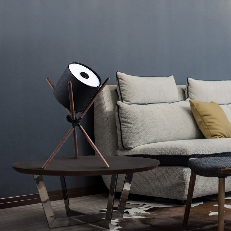 Настольная лампа SHIFT LAMP Dark Brown White от ImperiumLoft