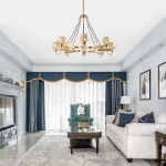 Подвесная люстра MONTALEMBERT by Studios 6 lamps Gold/Transparent