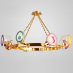 Подвесная люстра AGATE 4 Multicolored 8 Ring