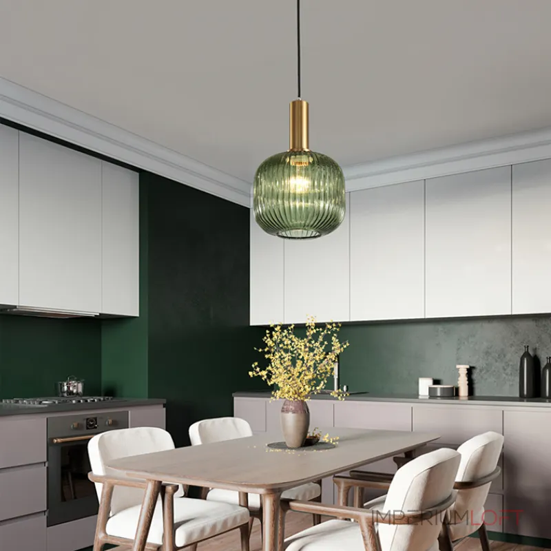 Подвесной светильник Ferm Living chinese lantern A Brass / Green от ImperiumLoft