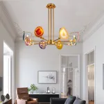 Люстра на штанге AGATE 4 Multicolored 10 от ImperiumLoft