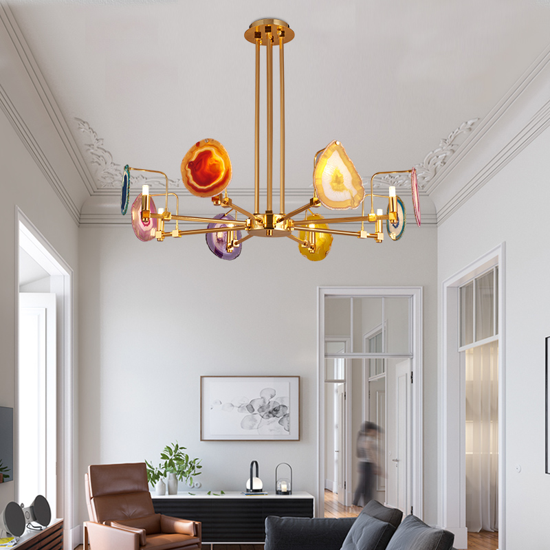 Люстра на штанге AGATE 4 Multicolored 10 от ImperiumLoft