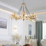 Подвесная люстра MONTALEMBERT by Studios 6 lamps Gold/Transparent