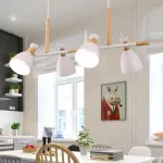 Подвесной реечный светильник TRIF WOOD LONG White от ImperiumLoft