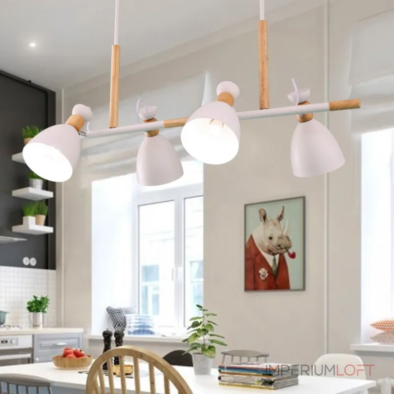 Подвесной реечный светильник TRIF WOOD LONG White от ImperiumLoft Подвесной реечный светильник TRIF WOOD LONG White от ImperiumLoft