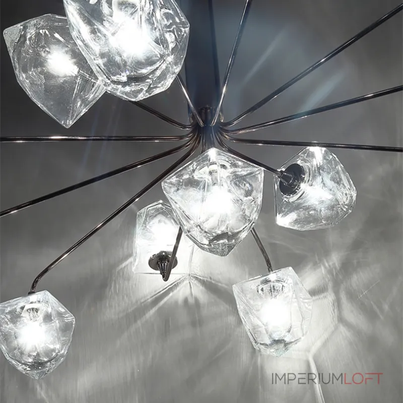 Люстра на штанге ICE 9 lamps Gold от ImperiumLoft