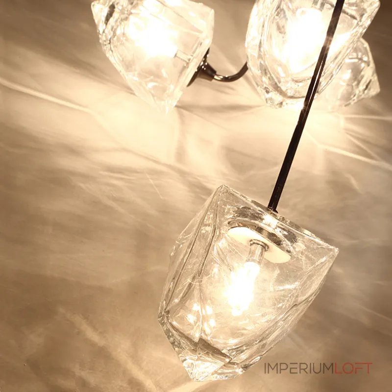 Люстра на штанге ICE 9 lamps Gold от ImperiumLoft