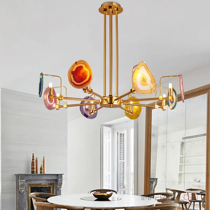 Люстра на штанге AGATE 4 Multicolored 10 от ImperiumLoft