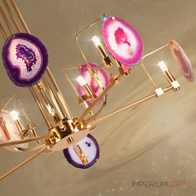 Люстра на штанге AGATE 4 Multicolored 10 от ImperiumLoft