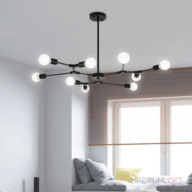 Люстра на штанге LATE D55 Gold от ImperiumLoft