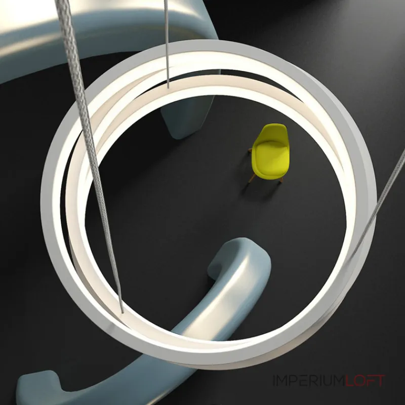 Подвесной кольцевой светильник GALO  D52,5 White от ImperiumLoft