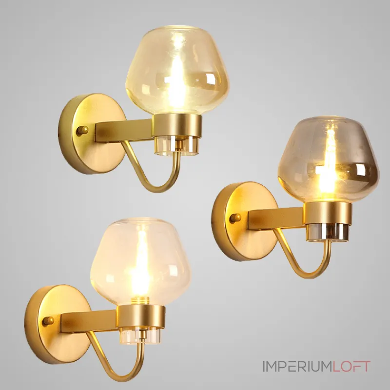 Бра MONTALEMBERT SCONCE BY Studios Черный, Янтарный от ImperiumLoft