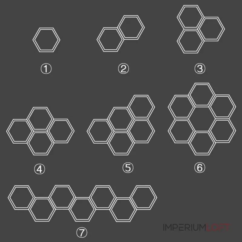 Светильник Hex 750 D40 от ImperiumLoft