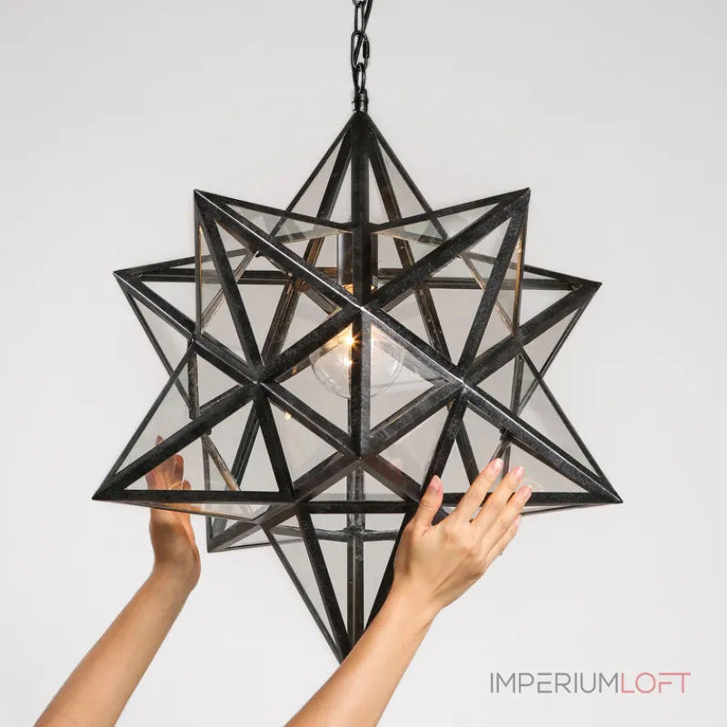 Люстра Black Star Clear Glass 50 см от ImperiumLoft Люстра Black Star Clear Glass 50 см от ImperiumLoft