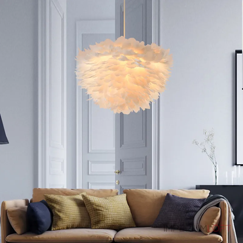 Подвесная люстра FEATHERS D60 Gray