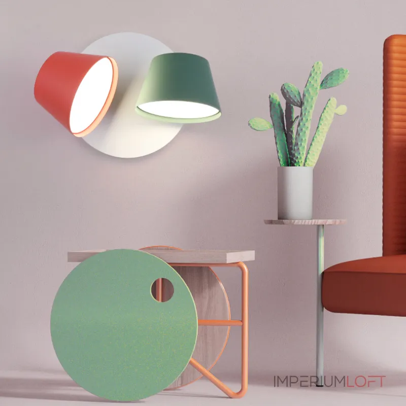 Бра PAIL L2 Pink Green от ImperiumLoft