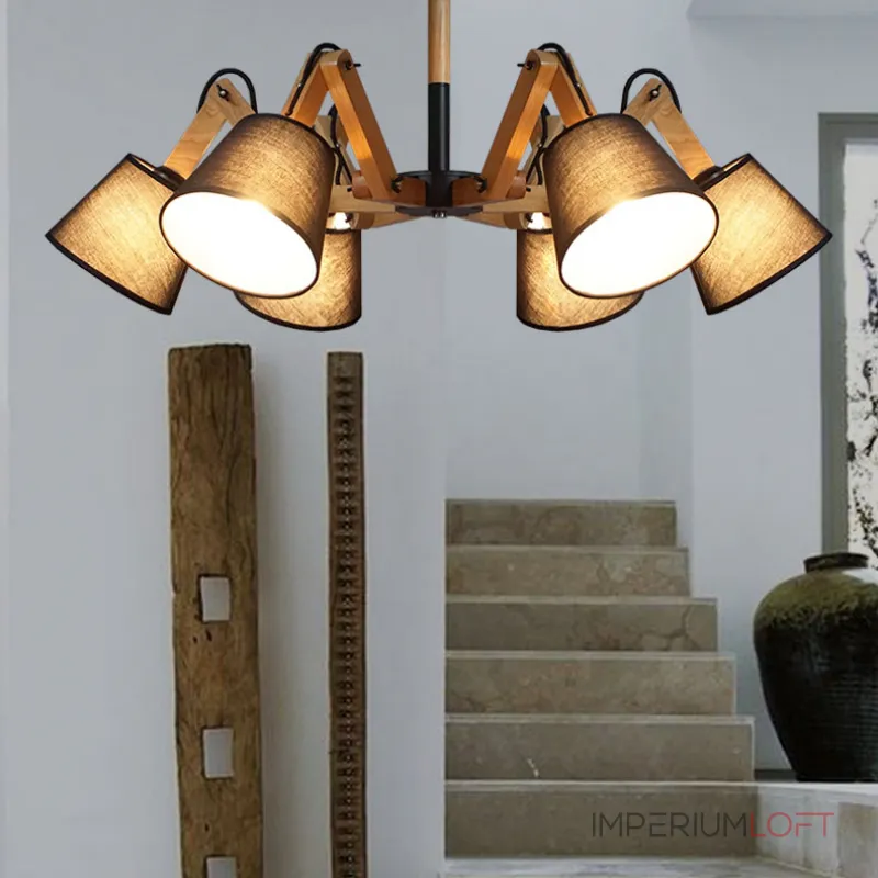 Люстра на штанге MECHANIC L6 White от ImperiumLoft