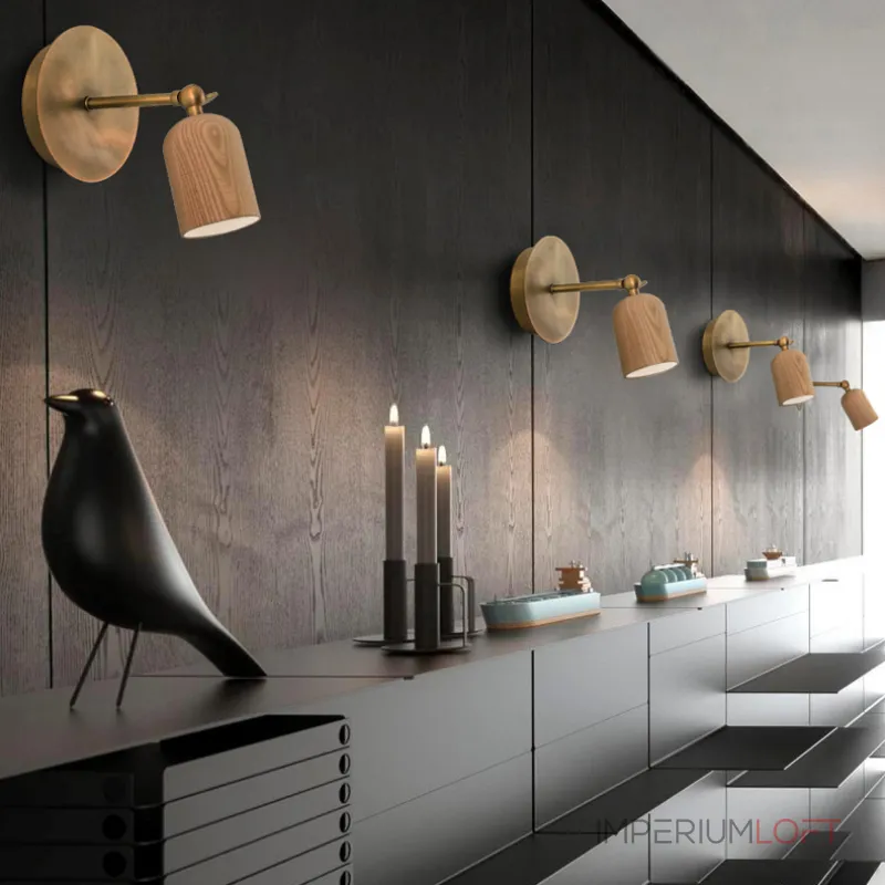 Бра PORI Dark wood от ImperiumLoft