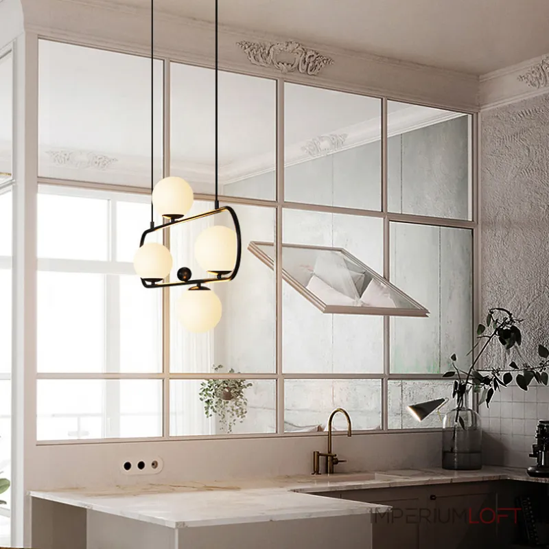 Подвесной реечный светильник HOOP L90 Bronze от ImperiumLoft Подвесной реечный светильник HOOP L90 Bronze от ImperiumLoft