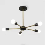 Люстра на штанге SPUTNIK D55 Gold/Black base от ImperiumLoft