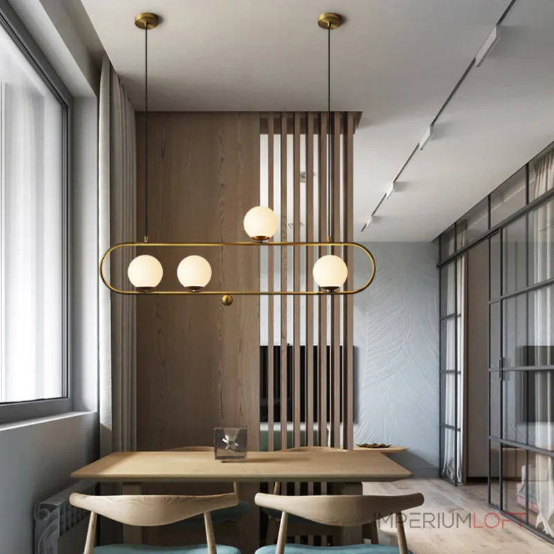 Подвесной реечный светильник HOOP L120 Bronze от ImperiumLoft