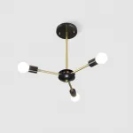 Люстра на штанге SPUTNIK D45 Gold/Black base от ImperiumLoft